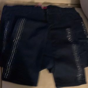 Pure energy navy side studded pant